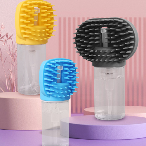 Pet Bath Brush, 2-in-1 Silicone Foaming Bath Scrubber, Multi-Functional Dog Cat Cleaning Tool