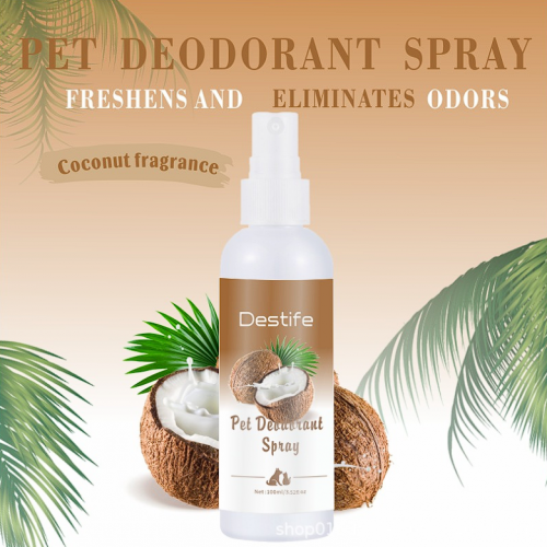 Pet Deodorizing & Freshening Aromatherapy Spray, Coconut Scent Pet Odor Eliminator for Dogs & Cats